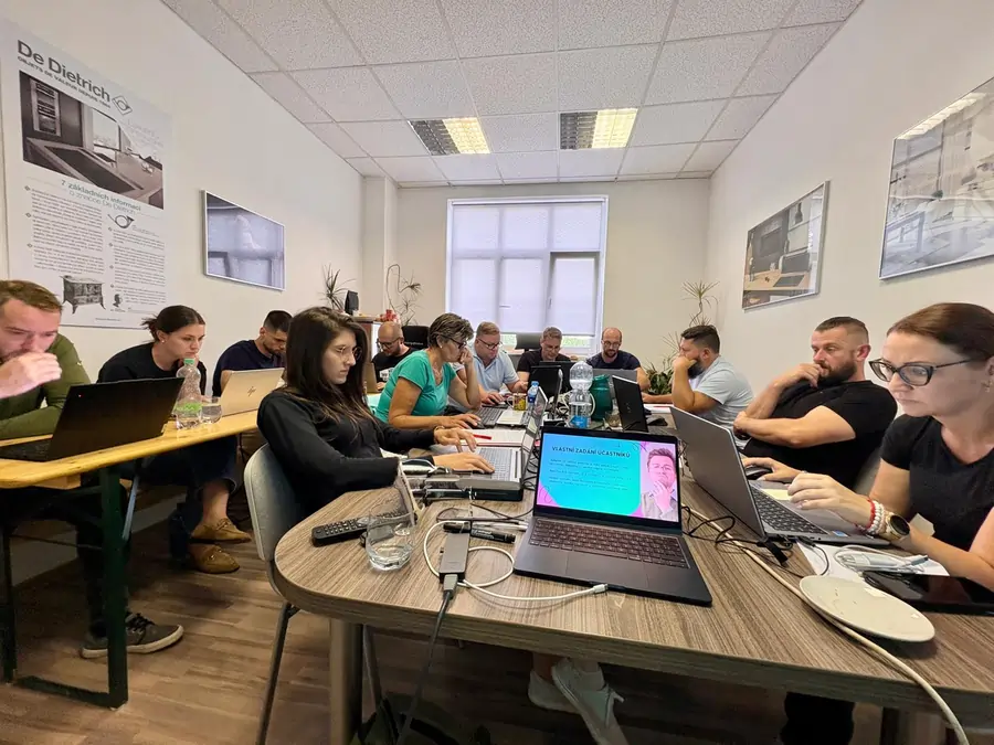Members of the EnterIT team collaborating during a working session